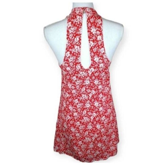 LULU'S LEAN CLOSE IVORY & RED FLORAL SWING DRESS SZ. XS EUC. - Picture 10 of 12